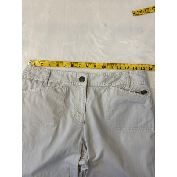 Ann Taylor Loft Pants Women's 8 Petite Beige Chino Casual - Picture 5 of 8
